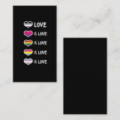 ラブはラブプライドLGBT平等権利カラフル 名刺 (正面/裏面)