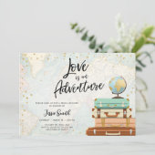 ラブは冒険の旅 ウェディングシャワー 招待状 (スタンド正面)