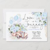 ラブは旅の旅の冒険ブライダルシャワー 招待状 (正面)