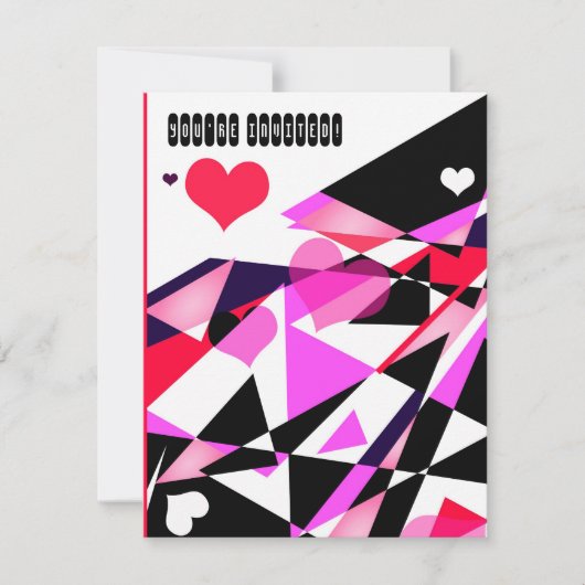 ラブへのシングルトラック1 招待状カード 招待状 (正面)