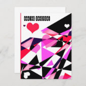 ラブへのシングルトラック1 招待状カード 招待状 (正面/裏面)