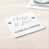 ラブへの乾杯 スクエアペーパーコースター (アングル)