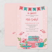 ラブをお祝い ブライダルシャワー招待状 招待状 (正面/裏面)