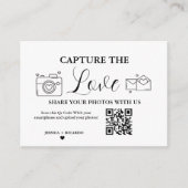 ラブをキャプチャー ウェディングQRコードカード, フォトカード エンクロージャーカード (正面)