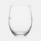 ラブをタコについてカスタマイズ ステムなしワイングラス (右)