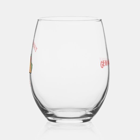 ラブをタコについてカスタマイズ ステムなしワイングラス (左)