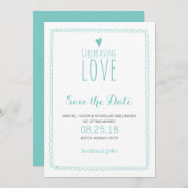 ラブを祝う | ウェディング 招待状 (正面/裏面)