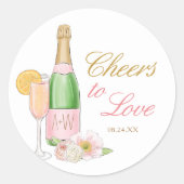 ラブを祝って ブライダル ブランシュとバブル お土産 ラウンドシール (正面)