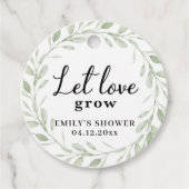 ラブを育ててタグ, シャワー フェイバータグ, ウェディングタグ フェイバータグ (正面)