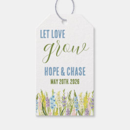 ラブを育てて、オリジナルのグラジオラスギフトタグ ギフトタグ