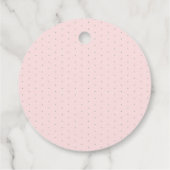 ラブを育てて ピンクの花とセイジの ブライダルシャワー フェイバータグ (裏面)