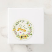 ラブを育てて ワイルドフラワー ひまわり ウェディング シャワー フェイバータグ (インサイチュ)