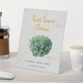 ラブを育てよう ボタニカル多肉植物 ウェディングギフト 台座サイン (インサイチュ)