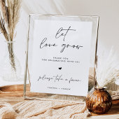 ラブを育てよう ミニマルな結婚式のギフトサイン テーブルサイン ポスター