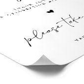 ラブを育て ミニマル ウェディング フェイバーズ テーブル サイン (角)