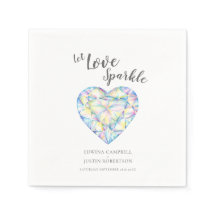 ラブを輝かせるダイヤモンドハートの水彩ウェディング