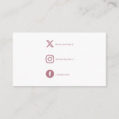 ラブを込めて作られた水彩ハートのソーシャルリンクアイコン エンクロージャーカード (裏面)