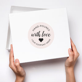 ラブを込めて手吹き製のキャンドル ラウンドシール