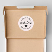 ラブを込めて手吹き製のキャンドル ラウンドシール