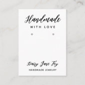 ラブアかわいらしーリングディスプレイ付き手作りスクリプト 名刺 (正面)