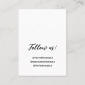 ラブアかわいらしーリングディスプレイ付き手作りスクリプト 名刺 (裏面)