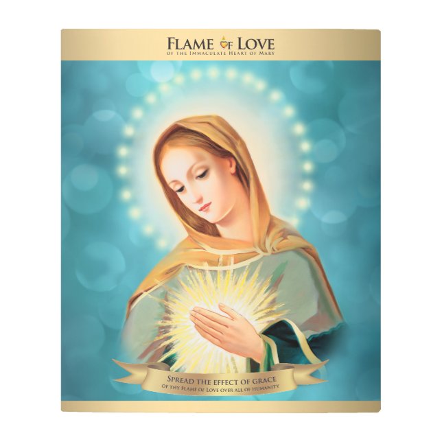 ラブアイコンメタルウォールアートの炎 メタルプリント (正面)