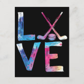 ラブアイスホッケーガールズホッケーギフトウィメンズアイスフック エンクロージャーカード (裏面)