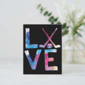 ラブアイスホッケーガールズホッケーギフトウィメンズアイスフック エンクロージャーカード (スタンド正面)