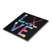 ラブアイスホッケーガールズホッケーギフトウィメンズアイスフック タイル (側面)