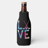 ラブアイスホッケーガールズホッケーギフトウィメンズアイスフック ボトルクーラー (ボトル正面)