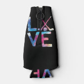 ラブアイスホッケーガールズホッケーギフトウィメンズアイスフック ボトルクーラー (裏面)