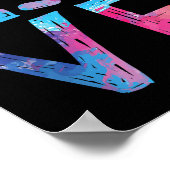 ラブアイスホッケーガールズホッケーギフトウィメンズアイスフック ポスター (角)