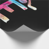 ラブアイスホッケーガールズホッケーギフトウィメンズアイスフック ラッピングペーパー (角)