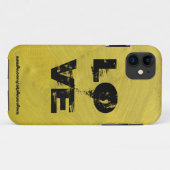 ラブアイフォンブラックと金ゴールド Case-Mate iPhoneケース (裏面(横))