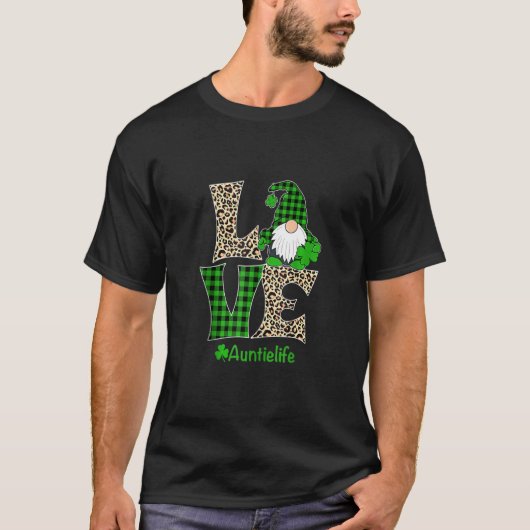 ラブアウンティライフSt patricks day格言アイリッシュアウンティ Tシャツ (正面)