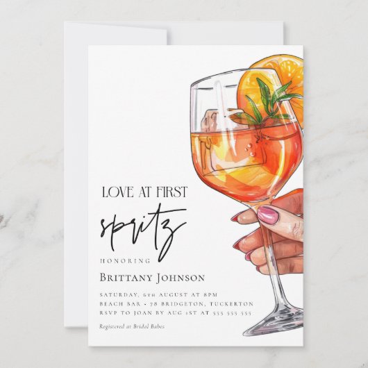 ラブアエレガントッモダントファーストスピリッツブライダルシャワー 招待状 (正面)