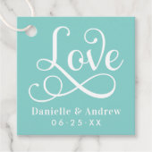 ラブアクアエレガントカリグラフィズ結婚モノグラム フェイバータグ (正面)