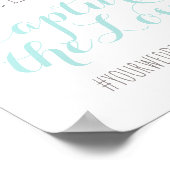 ラブアクアブルーのハッシュタグ結婚をキャプチャ ポスター (角)