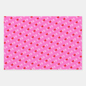 ラブアクアブルーライムグリーンピンク ラッピングペーパーシート (正面)