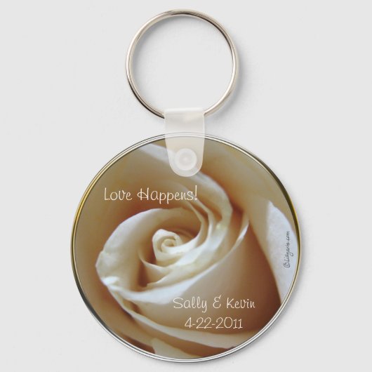 ラブアクイ結婚式の引き出物キーチェーン キーホルダー (正面)