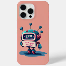 ラブアクティベートメッセージが可愛いロボット iPhoneケース iPhone 15 Pro Maxケース