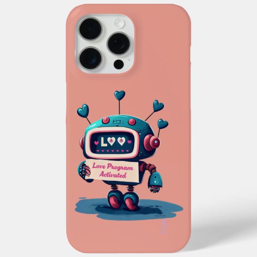 ラブアクティベートメッセージが可愛いロボット iPhoneケース Case-Mate iPhoneケース (裏面)