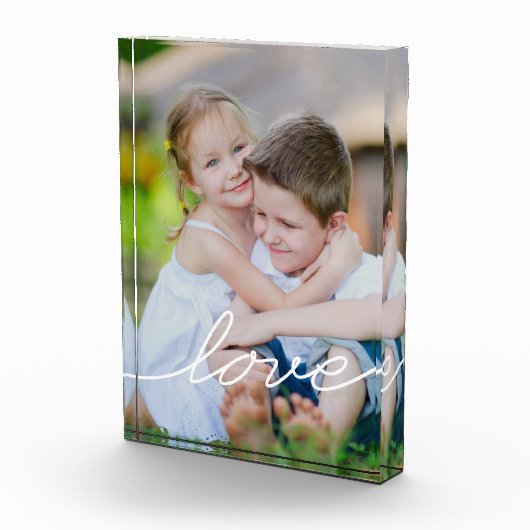 ラブアクリパーソナライズされたル写真版 フォトブロック (右)