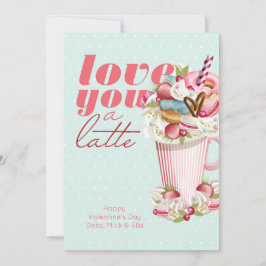 ラブアザラテかわいいスイートトリートバレンタイン シーズンカード