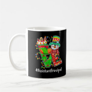 ラブアシスタントプリンシパル雪だるまサンタハットクリスマス コーヒーマグカップ