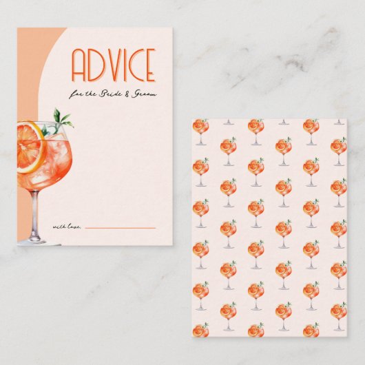 ラブアットファーストエレガントスピリッツブライダルシャワー アドバイスカード (正面/裏面)