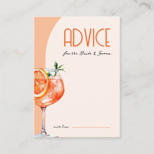 ラブアットファーストエレガントスピリッツブライダルシャワー アドバイスカード (正面)