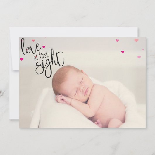 ラブアットファーストサイトベビー誕生 案内状 (正面)