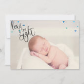 ラブアットファーストサイトベビー誕生 案内状 (正面)