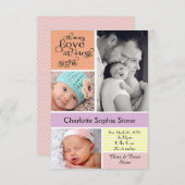 ラブアットファーストサカラフルイトコラージュ- 3x5ガール 案内状 (正面/裏面)